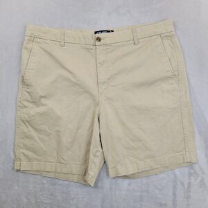 Chaps Shorts Mens 40 Beige Chino Stretch Casual Cotton Spandex‎ Solid Classic